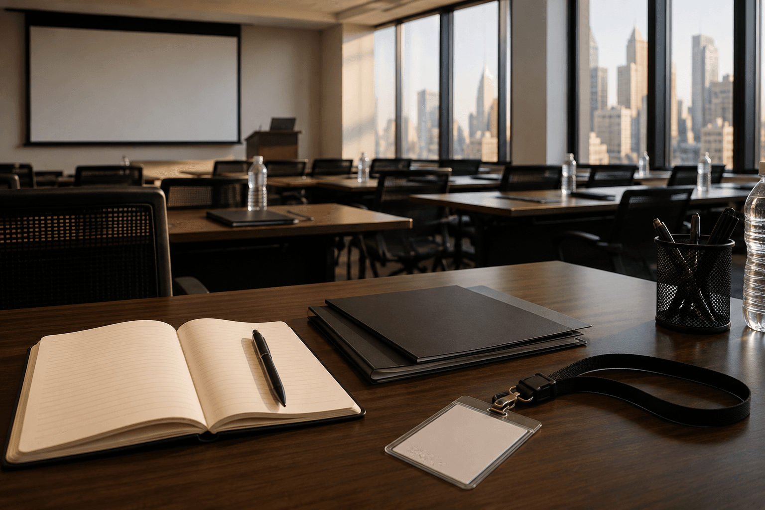 Security training classroom preparation in New York