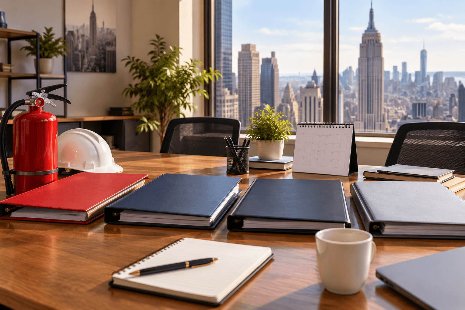 Course comparison materials in a New York fire-safety classroom